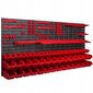 Sienelė įrankiams su įvairiomis lentynomis ITB-MIX53 172.8x78 cm цена и информация | Įrankių dėžės, laikikliai | pigu.lt