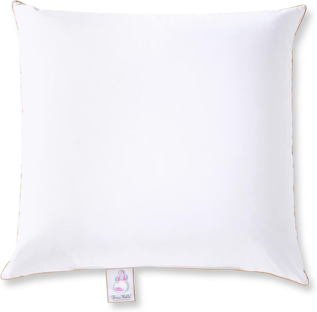 Frau Holle Prima kompaktiška pūkinė pagalvė 80 x 80 cm Balta kaina ir informacija | Pagalvės | pigu.lt