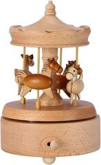 Деревянная музыкальная шкатулка Carousel цена и информация | Развивающие игрушки | pigu.lt