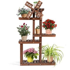 5 pakopų augalų lentyna Costway, 60x25x97 cm kaina ir informacija | Gėlių stovai, vazonų laikikliai | pigu.lt