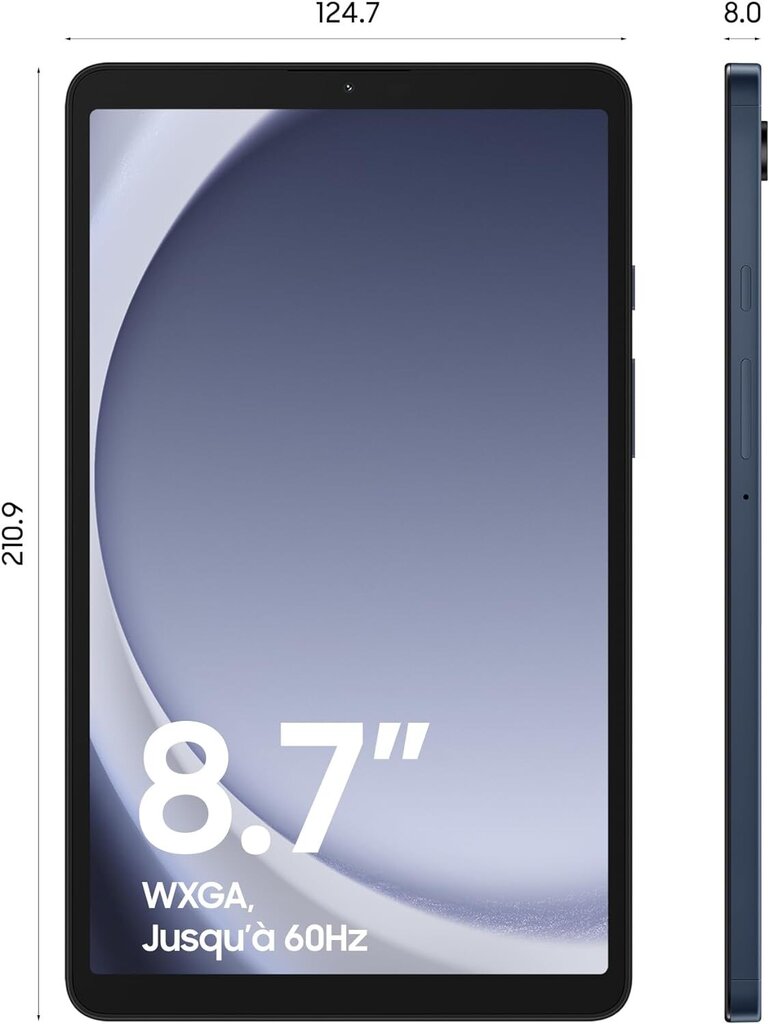 Samsung Galaxy Tab A9 WiFi 8/128GB Blue ir pakrovėjas цена и информация | Planšetiniai kompiuteriai | pigu.lt