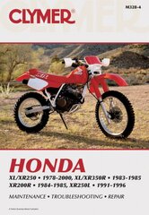 Honda XL/XR250 (1978-2000) & XL/XR350R (1983-1985) Motorcycle Service Repair Manual 4th ed. kaina ir informacija | Enciklopedijos ir žinynai | pigu.lt