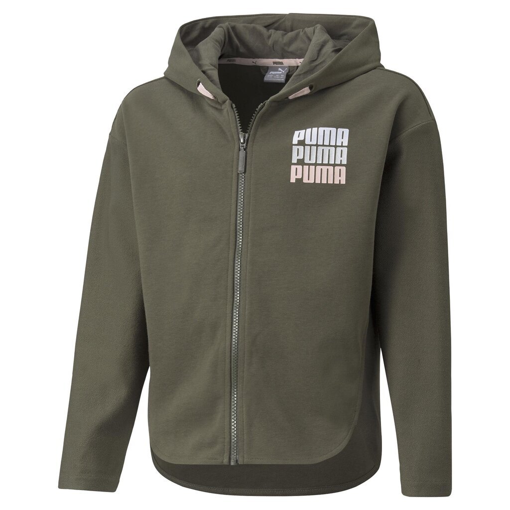 Džemperis mergaitėms Puma, žalias kaina ir informacija | Megztiniai, bluzonai, švarkai mergaitėms | pigu.lt