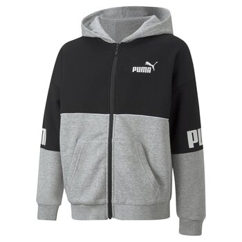 Джемпер Puma Ess Block Hoodie Black Grey Yellow 849081 04 849081 04/140 цена и информация | Свитеры, жилетки, пиджаки для девочек | pigu.lt