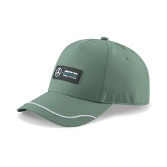 PUMA žalios spalvos laisvalaikio kepurė vyrams Kepurė MAPF1 BB Cap Deep Forest - 02406103 цена и информация | Мужские шарфы, шапки, перчатки | pigu.lt