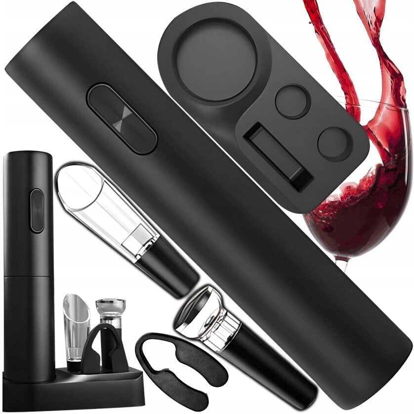 Automatinis vyno atidarytuvas + vyno aksesuarai, 5 dalių kaina ir informacija | Virtuvės įrankiai | pigu.lt