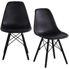 комплект из 2 стульев Saska Garden Matera, черный цена и информация | Стулья для кухни и столовой | pigu.lt
