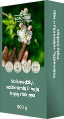 Vaismedžių, vaiskrūmių ir vejų trąšų rinkinys Agronom, 0,8 kg цена и информация | Средства по уходу за растениями | pigu.lt