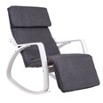 Supama kėdė ModernHome TXRC-02, pilka/balta