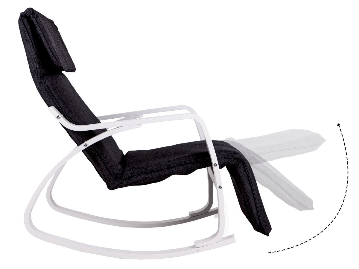 Supama kėdė ModernHome TXRC-03, juoda/balta kaina ir informacija | Svetainės foteliai | pigu.lt