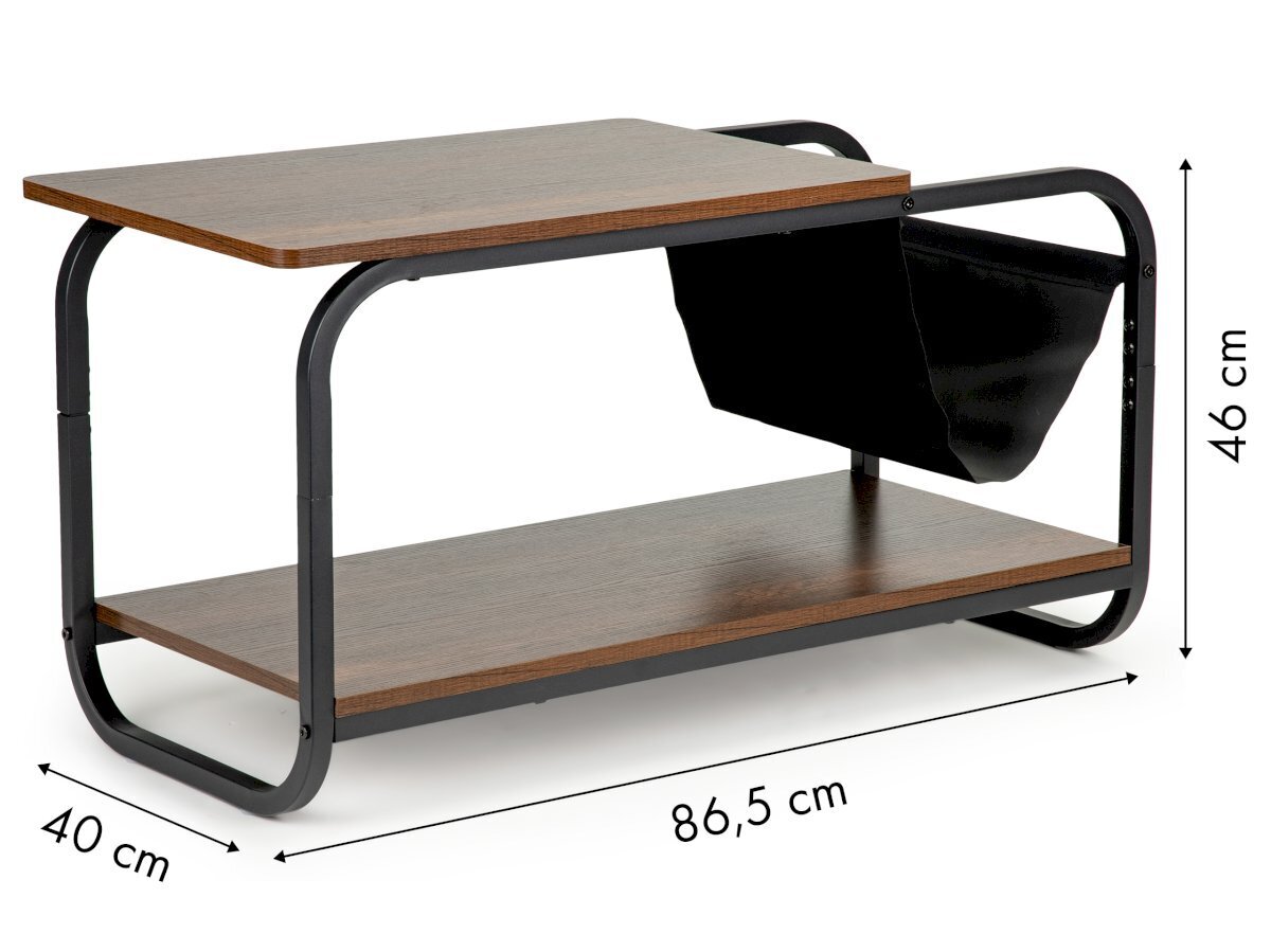 Kavos staliukas ModernHome YLT-1502-02P, rudas/juodas kaina ir informacija | Kavos staliukai | pigu.lt