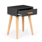 Naktinis staliukas ModernHome WYJ-085, pilkas/rudas kaina ir informacija | Spintelės prie lovos | pigu.lt