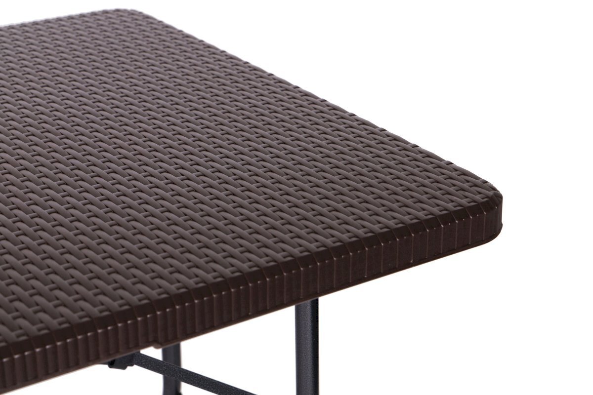 Sodo stalas ModernHome RZK-180B, rudas kaina ir informacija | Lauko stalai, staliukai | pigu.lt