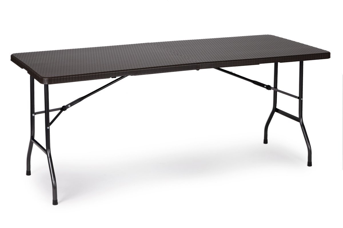 Sodo stalas ModernHome RZK-180B, rudas kaina ir informacija | Lauko stalai, staliukai | pigu.lt