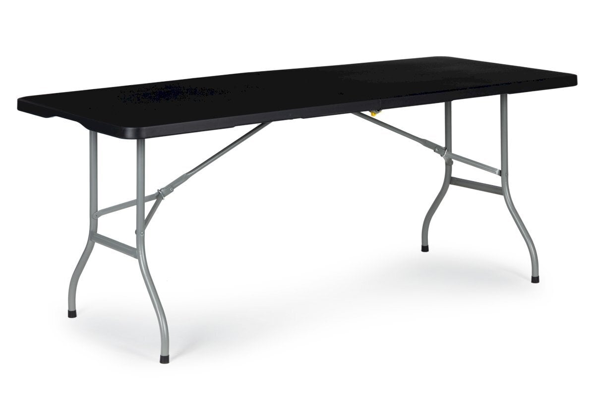 Sulankstomas sodo stalas ModernHome HTF180, juodas цена и информация | Lauko stalai, staliukai | pigu.lt