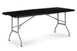 Sulankstomas sodo stalas ModernHome HTF180, juodas kaina ir informacija | Lauko stalai, staliukai | pigu.lt