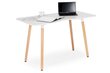 Darbo stalas ModernHome KJOD-01, baltas/rudas kaina ir informacija | Kompiuteriniai, rašomieji stalai | pigu.lt