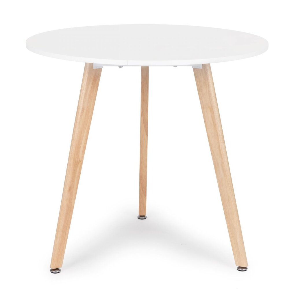 Stalas ModernHome KJRDT-02, baltas/rudas kaina ir informacija | Virtuvės ir valgomojo stalai, staliukai | pigu.lt