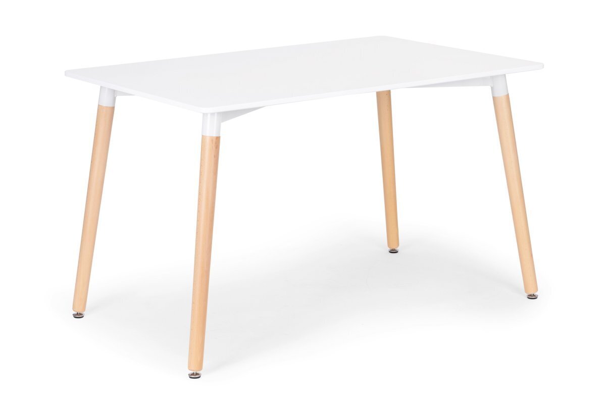 Stalas ModernHome DT04, baltas/rudas kaina ir informacija | Virtuvės ir valgomojo stalai, staliukai | pigu.lt