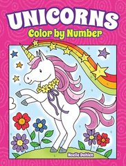Unicorns Color by Number цена и информация | Книги для малышей | pigu.lt