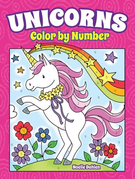 Unicorns Color by Number kaina ir informacija | Knygos mažiesiems | pigu.lt