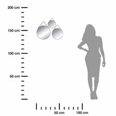 3 juodų apvalių veidrodžių rinkinys Rėmelis pagamintas iš metalo, kiekvienas veidrodis skirtingo dydžio, universalios formos kaina ir informacija | Veidrodžiai | pigu.lt