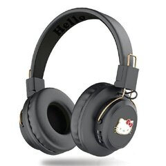 Hello Kitty słuchawki nauszne Bluetooth HKBH9KHLMK czarne|black Metal Logo цена и информация | Теплая повязка на уши, черная | pigu.lt