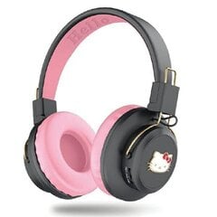 Hello Kitty słuchawki nauszne Bluetooth HKBH9KHLMP różowe|pink Metal Logo цена и информация | Теплая повязка на уши, черная | pigu.lt