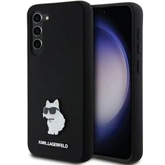 Karl Lagerfeld KLHCS23MSMHCNPK S23+ S916 czarny|black hardcase Silicone Choupette Metal Pin цена и информация | Чехлы для телефонов | pigu.lt