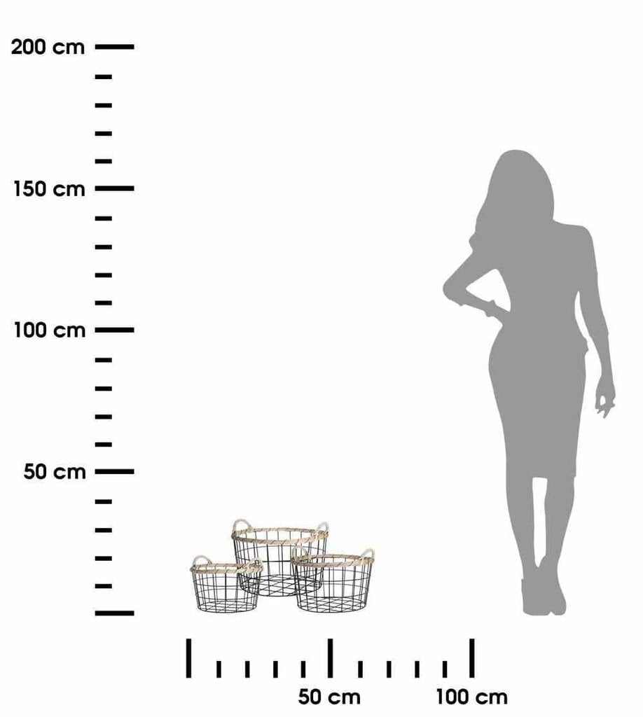 Krepšelių rinkinys, 3 vnt. kaina ir informacija | Daiktadėžės | pigu.lt