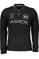La Martina marškinėliai vyrams XMP313JS005, juodi kaina ir informacija | Vyriški marškinėliai | pigu.lt