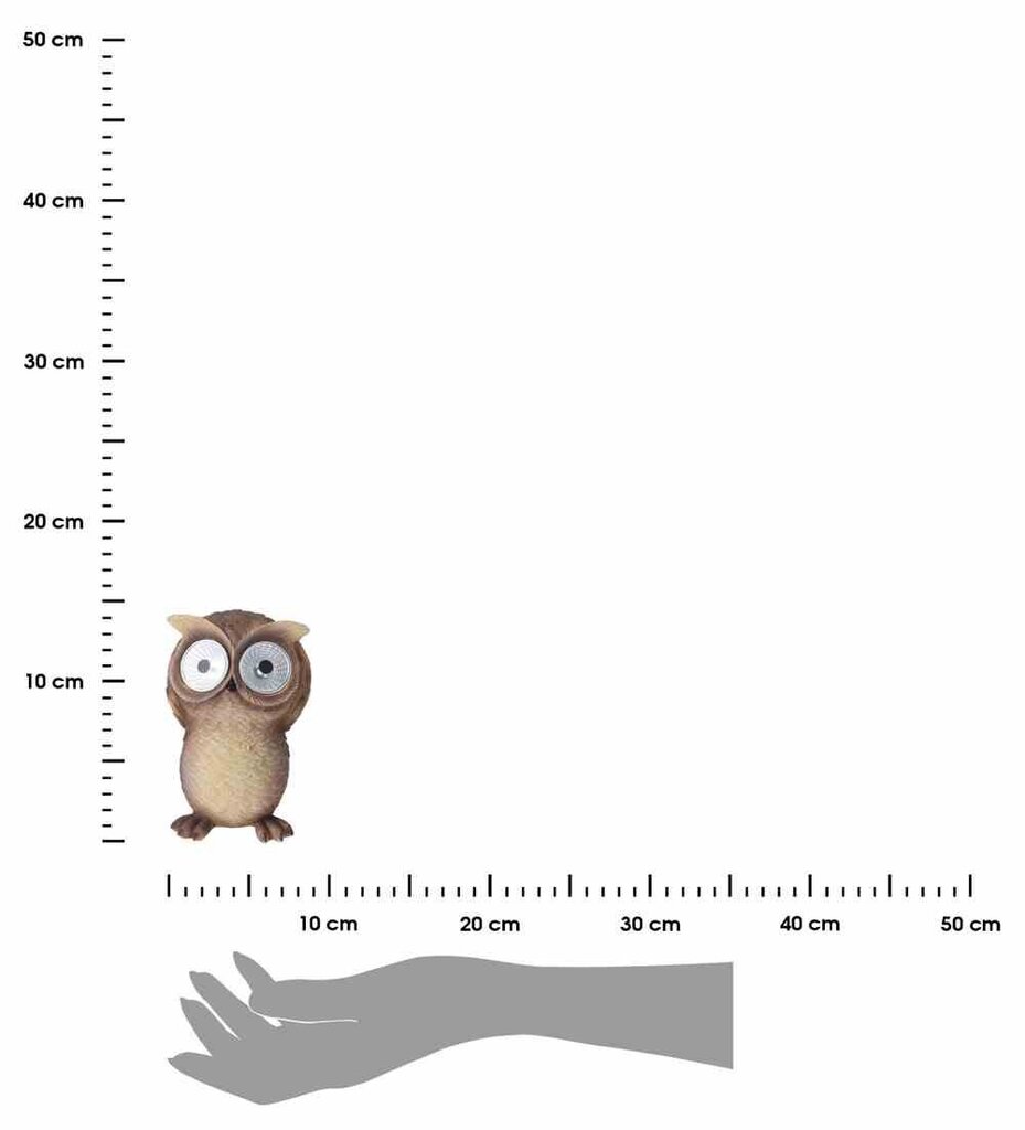 Sodo dekoracija - figūrėlė Pelėda su LED lempučių akimis цена и информация | Sodo dekoracijos | pigu.lt