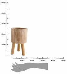 Vazonas ant trijų medinių kojų, 25x15 cm kaina ir informacija | Vazonai | pigu.lt