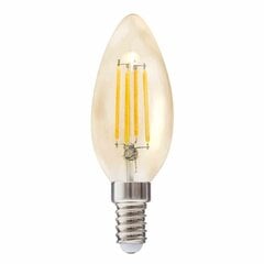 LED 2W E14 lemputė pagaminta iš gintaro spalvos stiklo, su tiesia gija, su aliuminio lizdu kaina ir informacija | Elektros lemputės | pigu.lt