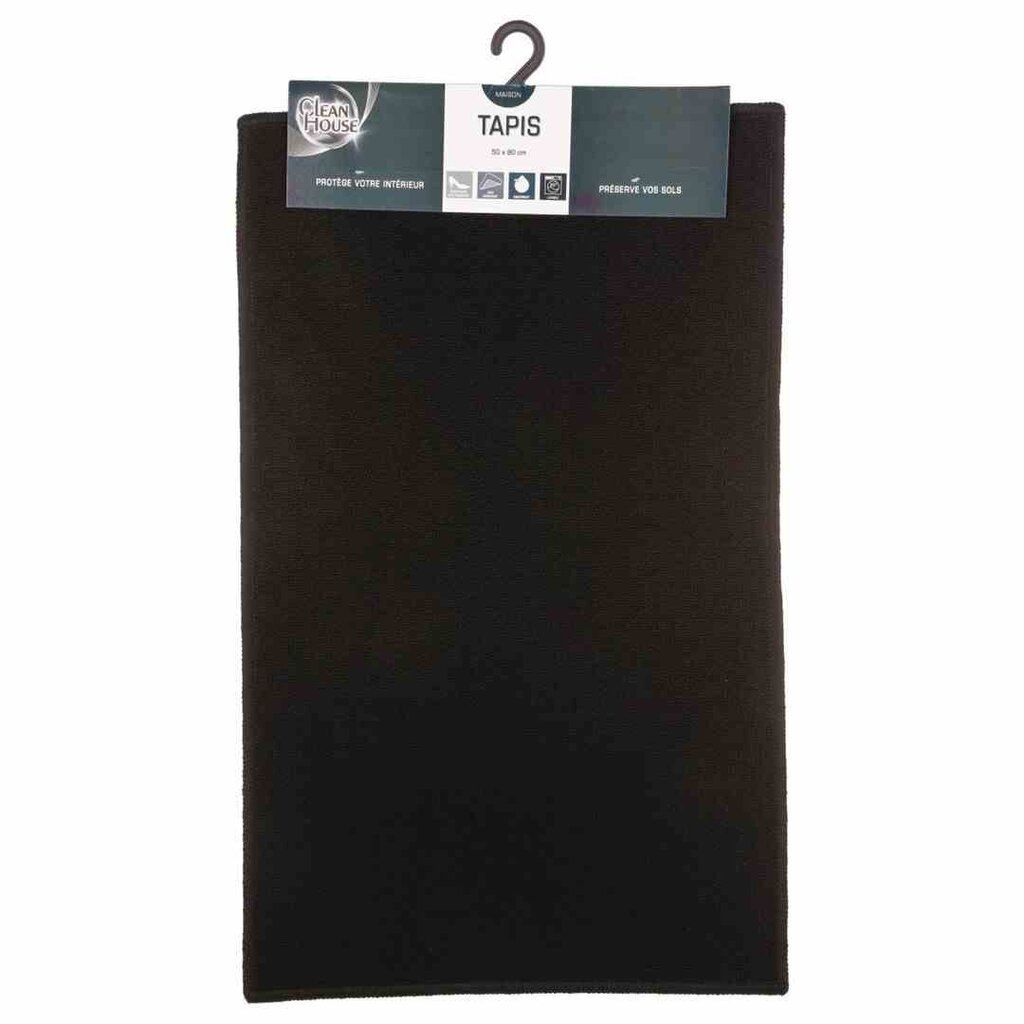 Vonios kilimėlis 50x80 cm juodas minkštas ir švelnus liesti, lengvai valomas, neslysta ant grindų kaina ir informacija | Vonios kambario aksesuarai | pigu.lt