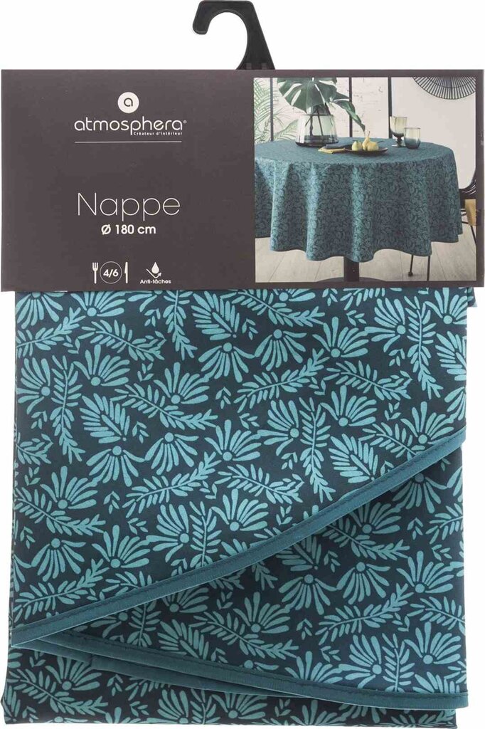 Atmosphere staltiesė, mėlyna, 180 cm kaina ir informacija | Staltiesės, servetėlės | pigu.lt
