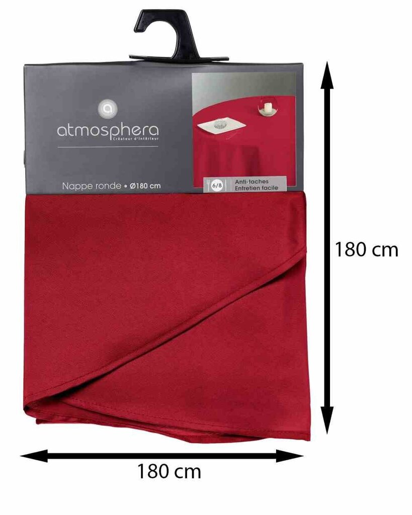 Atmosphere staltiesė, raudona, 180 cm kaina ir informacija | Staltiesės, servetėlės | pigu.lt