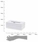 Servetėlių dėžutė balta Living Pagaminta iš mdf, praktiška dėžutė, servetėlių dėžutės matmenys: 25x14x9 cm. kaina ir informacija | Vonios kambario aksesuarai | pigu.lt