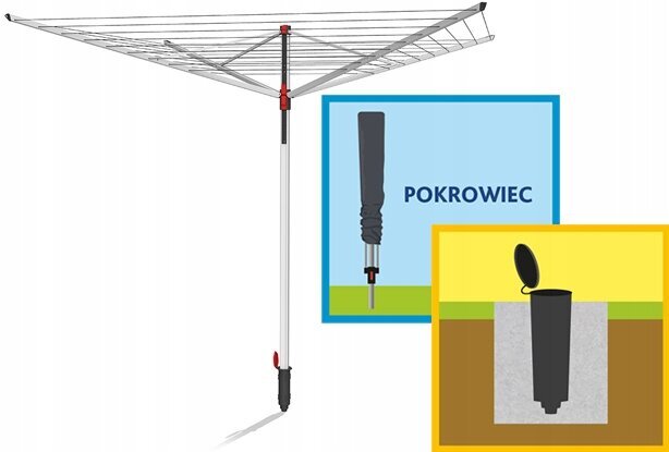 Vileda besisukanti lauko drabužių džiovykla Sun Lift 168252, 50 m цена и информация | Skalbinių džiovyklos ir aksesuarai | pigu.lt