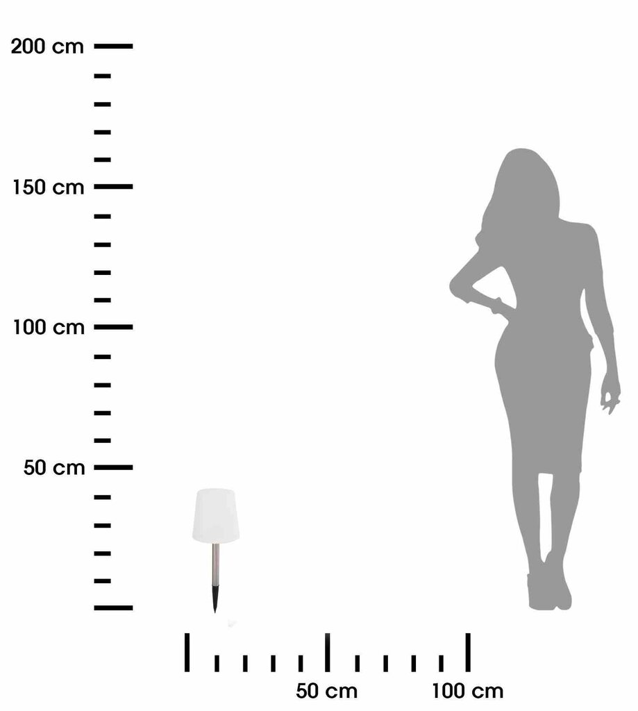 44 cm ilgio saulės sodo lempa, kurią reikia įkalti цена и информация | Lauko šviestuvai | pigu.lt