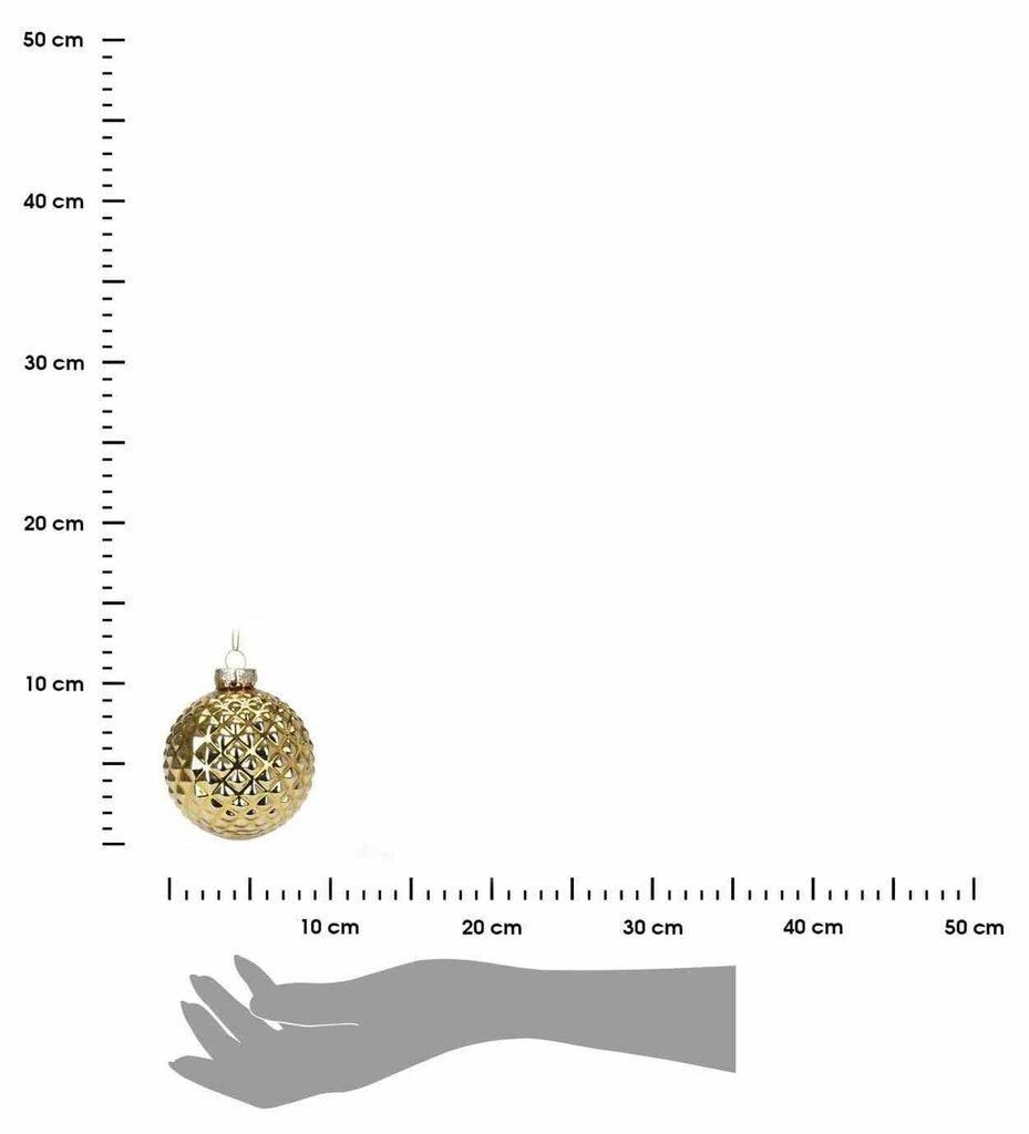 Eglutės žaisliukai, 9 cm, 12 vnt. kaina ir informacija | Eglutės žaisliukai, viršūnės | pigu.lt