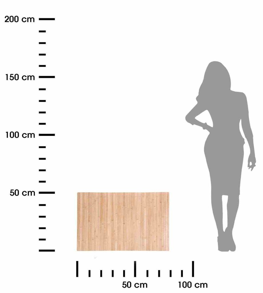 Vonios kilimėlis bambuko kaina ir informacija | Vonios kambario aksesuarai | pigu.lt