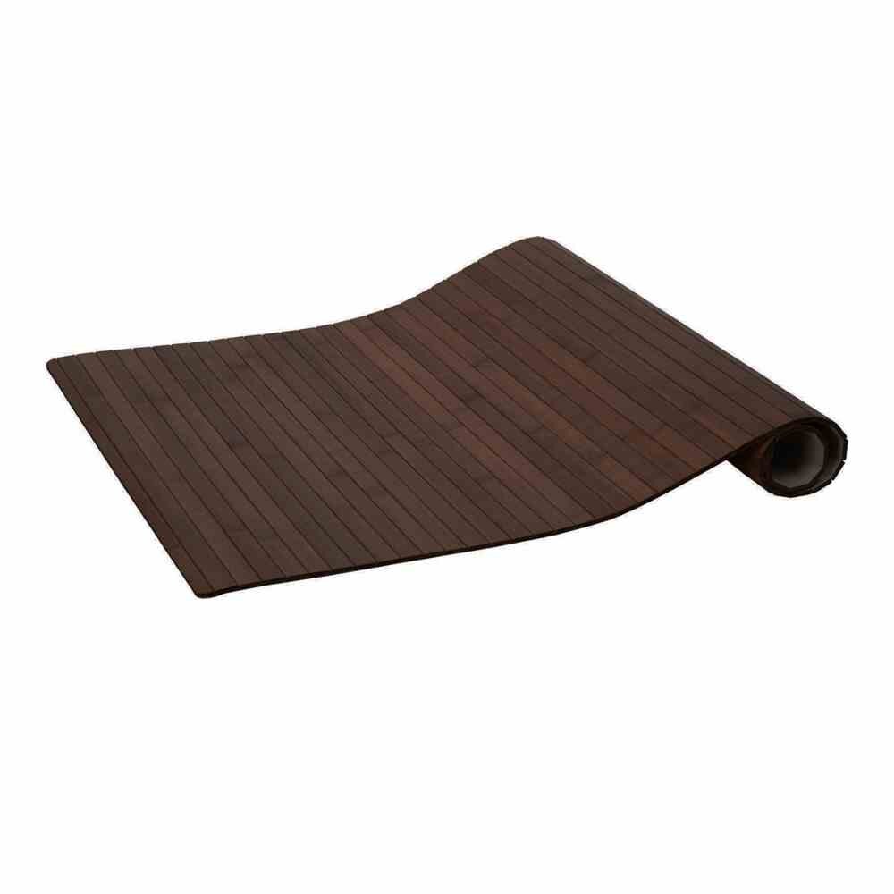Vonios kilimėlis bambuko rudos spalvos 80 cm kaina ir informacija | Vonios kambario aksesuarai | pigu.lt