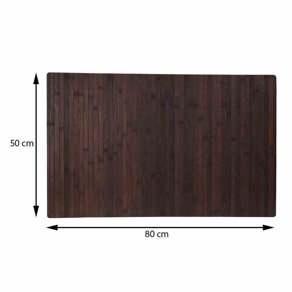 Vonios kilimėlis bambuko rudos spalvos 80 cm kaina ir informacija | Vonios kambario aksesuarai | pigu.lt