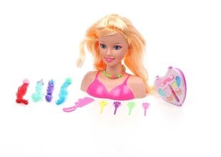 Lėlės galva su aksesuarais, įvairių spalvų 358 kaina ir informacija | Žaislai mergaitėms | pigu.lt