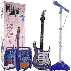 Vaikiška elektrinė gitara su stiprintuvu ir mikrofonu Luxma , mėlyna kaina ir informacija | Lavinamieji žaislai | pigu.lt