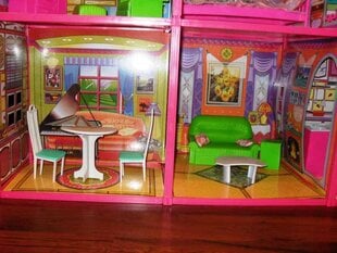 Lėlių namelis su baldais, rožinis 6983 цена и информация | Игрушки для девочек | pigu.lt