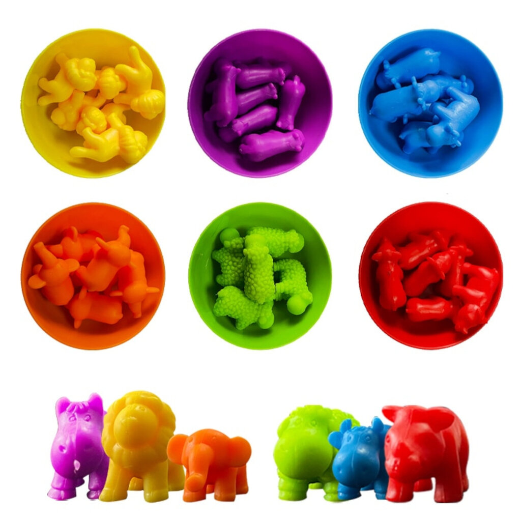Rūšiavimo žaidimas Luxma Guminiai gyvūnai 2188-18 kaina ir informacija | Žaislai kūdikiams | pigu.lt