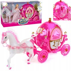 Lėlė su karieta ir arkliuku kaina ir informacija | Žaislai mergaitėms | pigu.lt