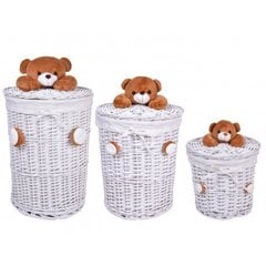 Teddy Bear krepšelių rinkinys, 3 vnt. kaina ir informacija | Daiktadėžės | pigu.lt